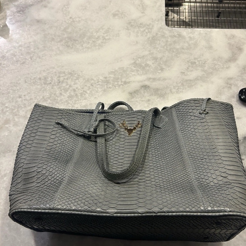 Taxidermy Designer Bag Liz Traveler Python Skin Large Tote Bag FAST SHIPPING